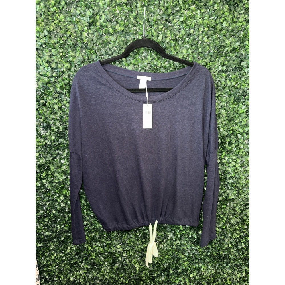 Eberjey Gisele TENCEL Modal Slouchy Top Size S Navy